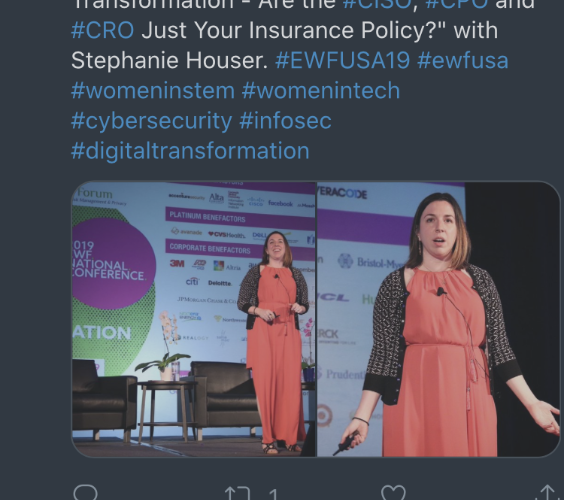 Stephanie Houser speaking at a conference