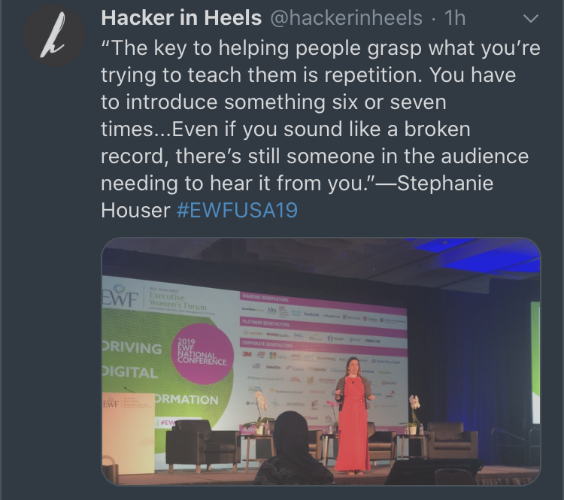 Stephanie Houser at a panel discussion